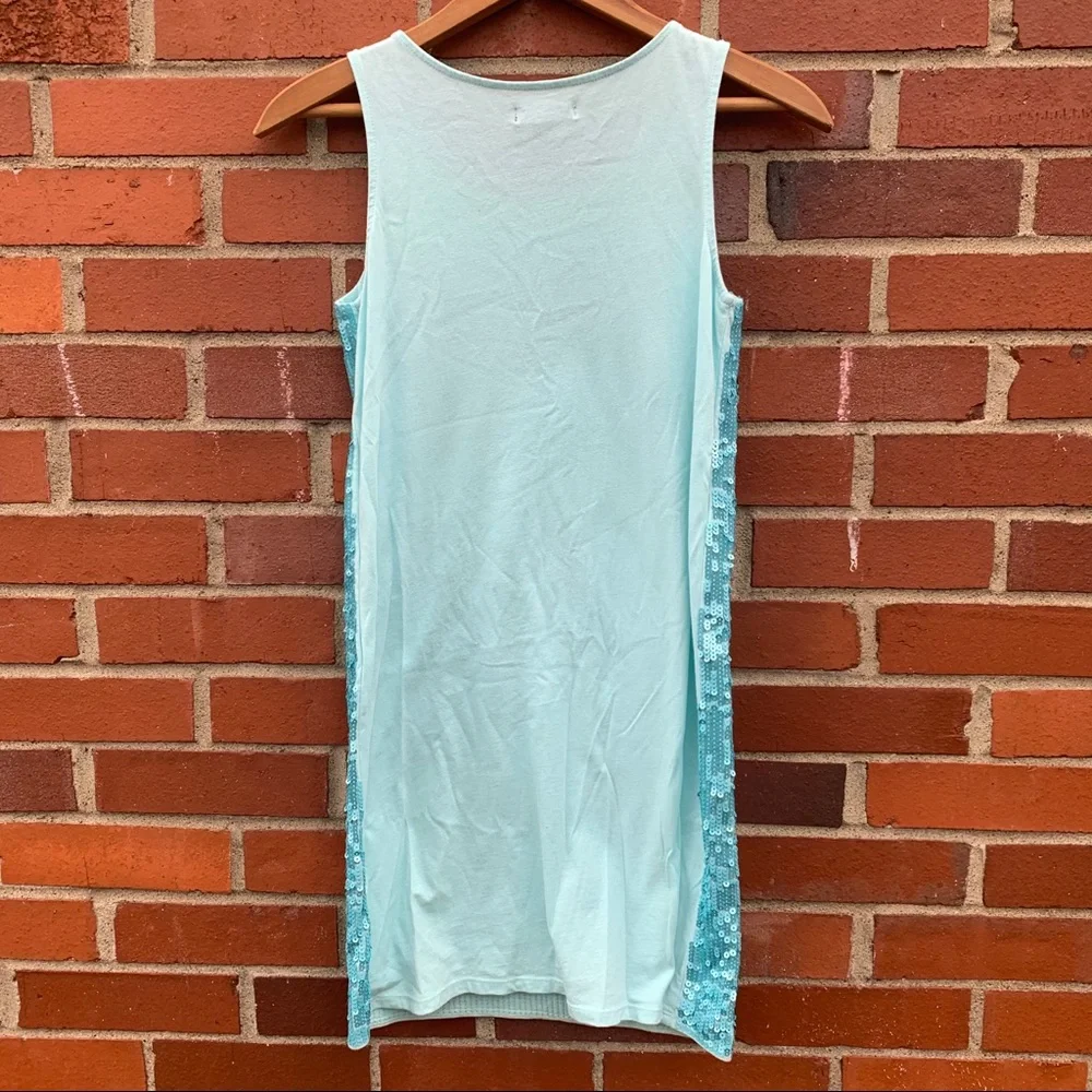 Gap Kids sequined teal and yellow green star gogo dress- size 12- NWOT